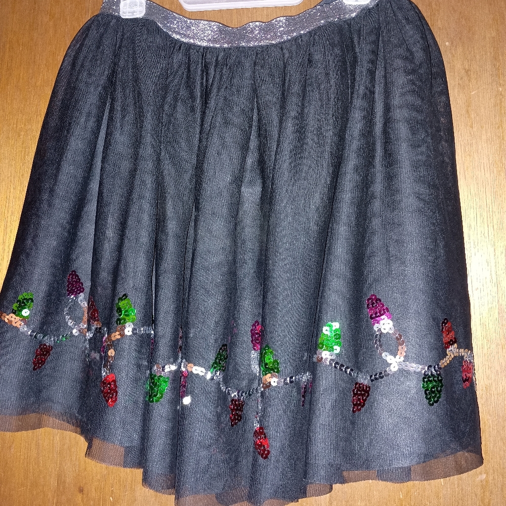 Cat & Jack CUTE Christmas Mini Skirt with Sequins